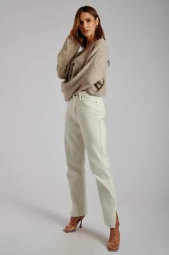 SKY Megan Wide Sleeve Cropped Knit Cardigan - Stone Enchanted Garden