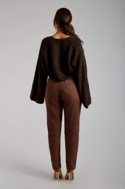 SKY Enchanted Garden Megan Wide Sleeve Cropped Knit Cardigan - Chocolate 19 SKY Enchanted Garden Megan Wide Sleeve Cropped Knit Cardigan - Chocolate