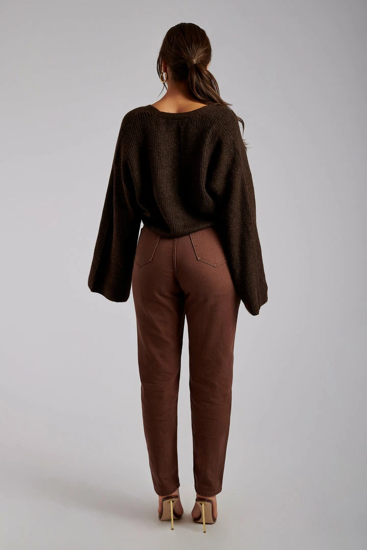 SKY Enchanted Garden Megan Wide Sleeve Cropped Knit Cardigan - Chocolate 9 SKY Enchanted Garden Megan Wide Sleeve Cropped Knit Cardigan - Chocolate