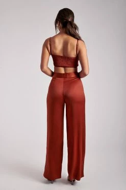 WNT Ashley Satin Crop Top - Copper All Tops