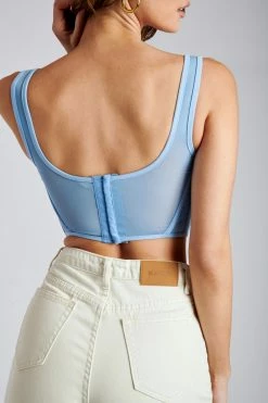 WNT All Tops Delaney Corset Bustier - Heritage Blue