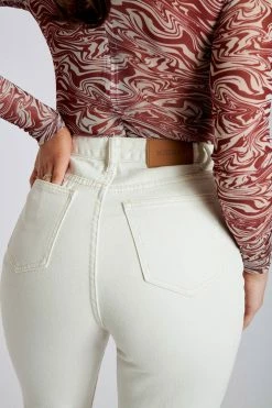 EMS Pia Split Side Wide Leg Jean - Ecru All Bottoms 13 EMS Pia Split Side Wide Leg Jean - Ecru All Bottoms