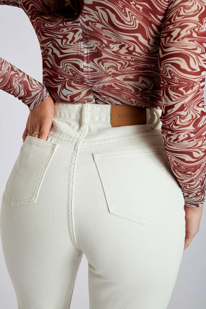 EMS Pia Split Side Wide Leg Jean - Ecru All Bottoms 5 EMS Pia Split Side Wide Leg Jean - Ecru All Bottoms