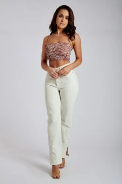 ROM Yvonne Mesh Crop - Wine Retrograde All Tops