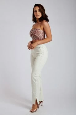 ROM Yvonne Mesh Crop - Wine Retrograde All Tops