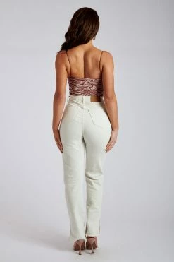 ROM Yvonne Mesh Crop - Wine Retrograde All Tops