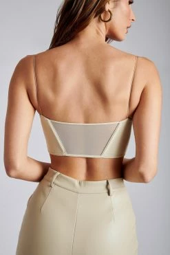 WDN Jada Mesh Corset Bustier - Tofu All Tops
