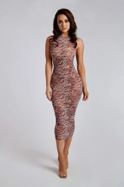 ROM Bonnie Sleeveless Midi Dress - Wine Retrograde DRESSES
