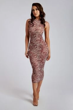 ROM Bonnie Sleeveless Midi Dress - Wine Retrograde DRESSES