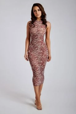 ROM Bonnie Sleeveless Midi Dress - Wine Retrograde DRESSES