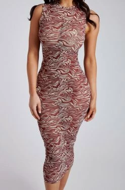 ROM Bonnie Sleeveless Midi Dress - Wine Retrograde DRESSES