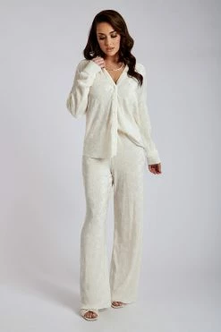 WNT Aytan Pleated Wide Leg Trouser - Tofu