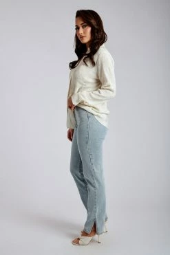 WNT Two Piece Sets Yara Pleated Satin Shirt - Tofu