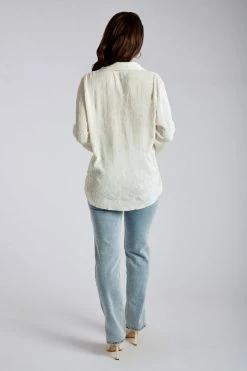 WNT Two Piece Sets Yara Pleated Satin Shirt - Tofu