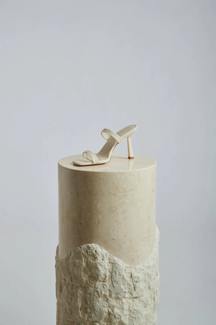 LFS All Accessories Jocelyn Two Strap Mules - Ivory 5 LFS All Accessories Jocelyn Two Strap Mules - Ivory