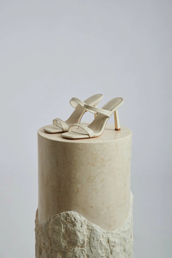 LFS All Accessories Jocelyn Two Strap Mules - Ivory 2 LFS All Accessories Jocelyn Two Strap Mules - Ivory