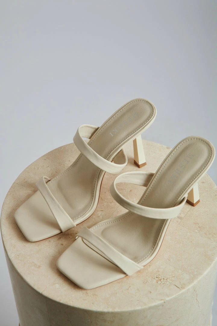 LFS All Accessories Jocelyn Two Strap Mules - Ivory 7 LFS All Accessories Jocelyn Two Strap Mules - Ivory