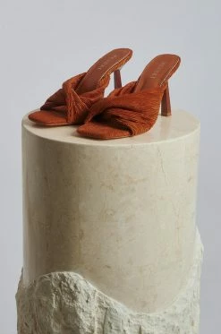 LFS Aggie Textured Fabric Mules - Spice