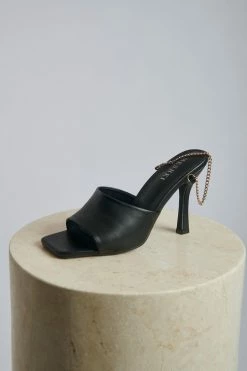 LFS Dahlia Chain Strap Mule - Black All Accessories 15 LFS Dahlia Chain Strap Mule - Black All Accessories