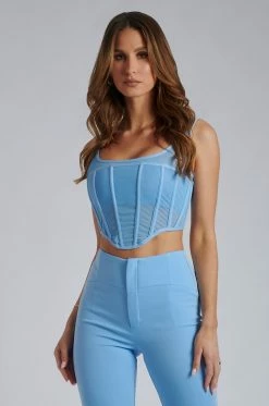 WNT All Tops Delaney Corset Bustier - Heritage Blue