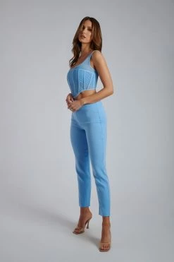 WNT All Tops Delaney Corset Bustier - Heritage Blue