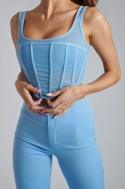 WNT All Tops Delaney Corset Bustier - Heritage Blue