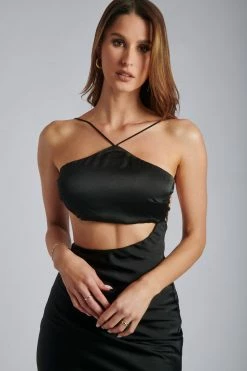 ROM Astrella Halter Cut Out Midi Dress - Black 12 ROM Astrella Halter Cut Out Midi Dress - Black