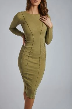 ROM DRESSES Anahita Seam Detail Midi Dress - Cardamom 10 ROM DRESSES Anahita Seam Detail Midi Dress - Cardamom