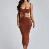 EMS Yasmin Cut Out Knitted Dress - Desert DRESSES