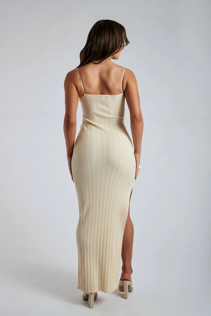 EMS DRESSES Diba Midi Strappy Knit Dress - Tofu 2 EMS DRESSES Diba Midi Strappy Knit Dress - Tofu