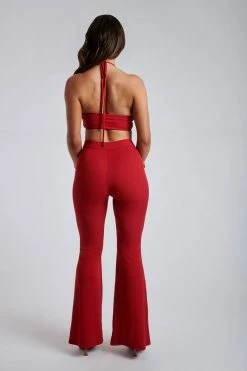 ROM Two Piece Sets Ruby Ruched Crop Top - Raspberry