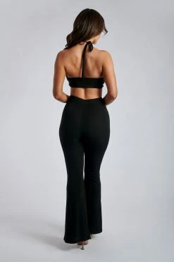 ROM Ruby Ruched Crop Top - Black