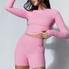 MGH Two Piece Sets Venus Long Sleeve Top - Candy Pink