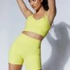 MGH Two Piece Sets Edena V Back Crop Top - Yellow