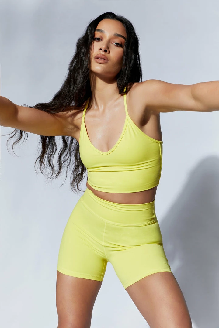 MGH Two Piece Sets Edena V Back Crop Top - Yellow 6 MGH Two Piece Sets Edena V Back Crop Top - Yellow