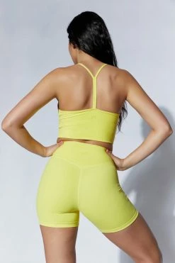 MGH Two Piece Sets Edena V Back Crop Top - Yellow