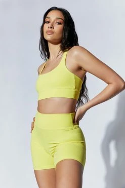MGH Carly Bike Shorts - Yellow Two Piece Sets