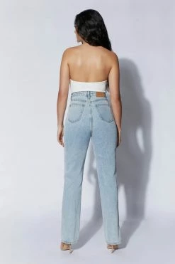 ROM Arden Halter Neck Ribbed Bodysuit - White