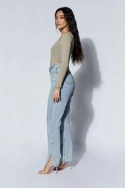 WXI Charli Cut Out Long Sleeve Bodysuit - Taupe 13 WXI Charli Cut Out Long Sleeve Bodysuit - Taupe