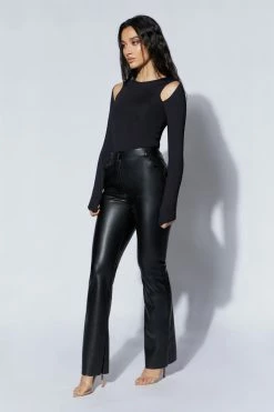 WXI Charli Cut Out Long Sleeve Bodysuit - Black