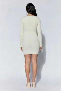 EMS Solange Recycled Scoop Neck Knit Mini Dress - Cream