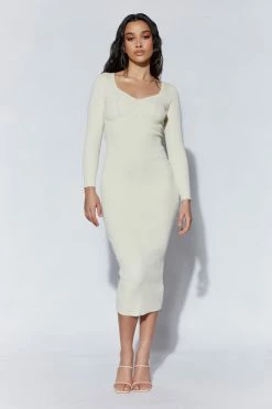 EMS Gillian Recycled Knit Midi Dress - Cream 12 EMS Gillian Recycled Knit Midi Dress - Cream