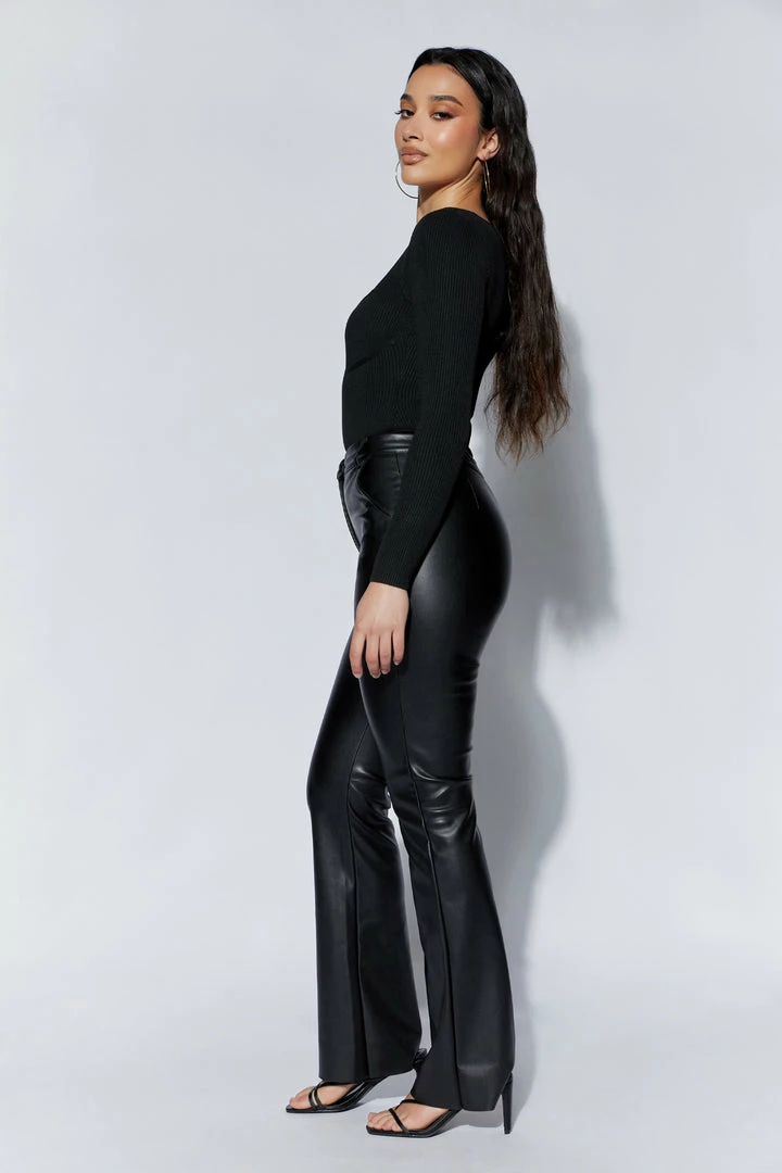 EMS Rinna Recycled Knit Scoop Neck Bodysuit - Black 4 EMS Rinna Recycled Knit Scoop Neck Bodysuit - Black