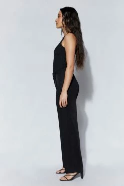 EMS All Tops Louisa Recycled Sleeveless Knit Bodysuit - Black