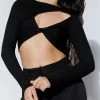 EMS Cameron Knit Crop Top - Black All Tops