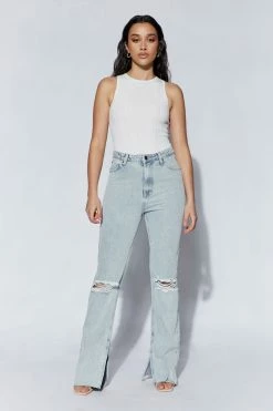 EMS All Tops Louisa Recycled Sleeveless Knit Bodysuit - White