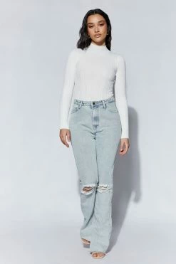 EMS Ruthie Recycled Knit Long Sleeve Bodysuit - White