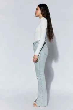 EMS Ruthie Recycled Knit Long Sleeve Bodysuit - White