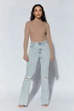 EMS Ruthie Recycled Knit Long Sleeve Bodysuit - Mocha All Tops 9 EMS Ruthie Recycled Knit Long Sleeve Bodysuit - Mocha All Tops