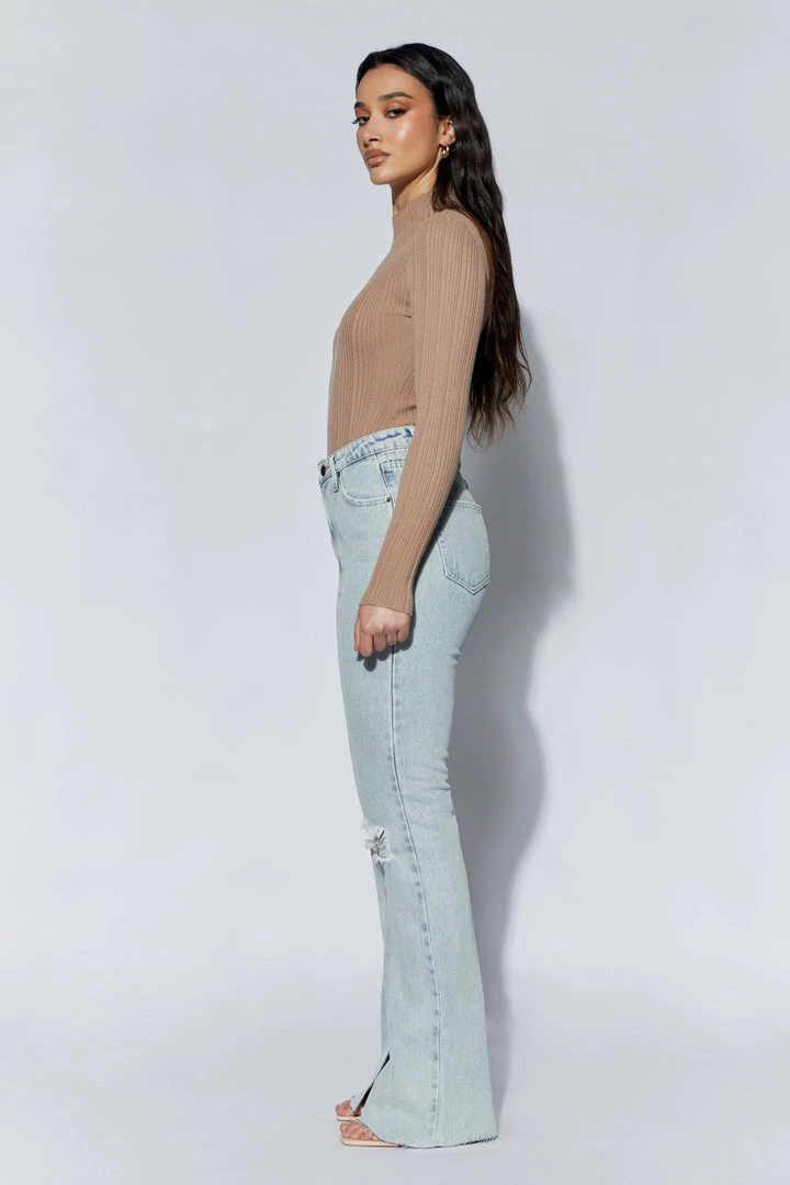 EMS Ruthie Recycled Knit Long Sleeve Bodysuit - Mocha All Tops 5 EMS Ruthie Recycled Knit Long Sleeve Bodysuit - Mocha All Tops